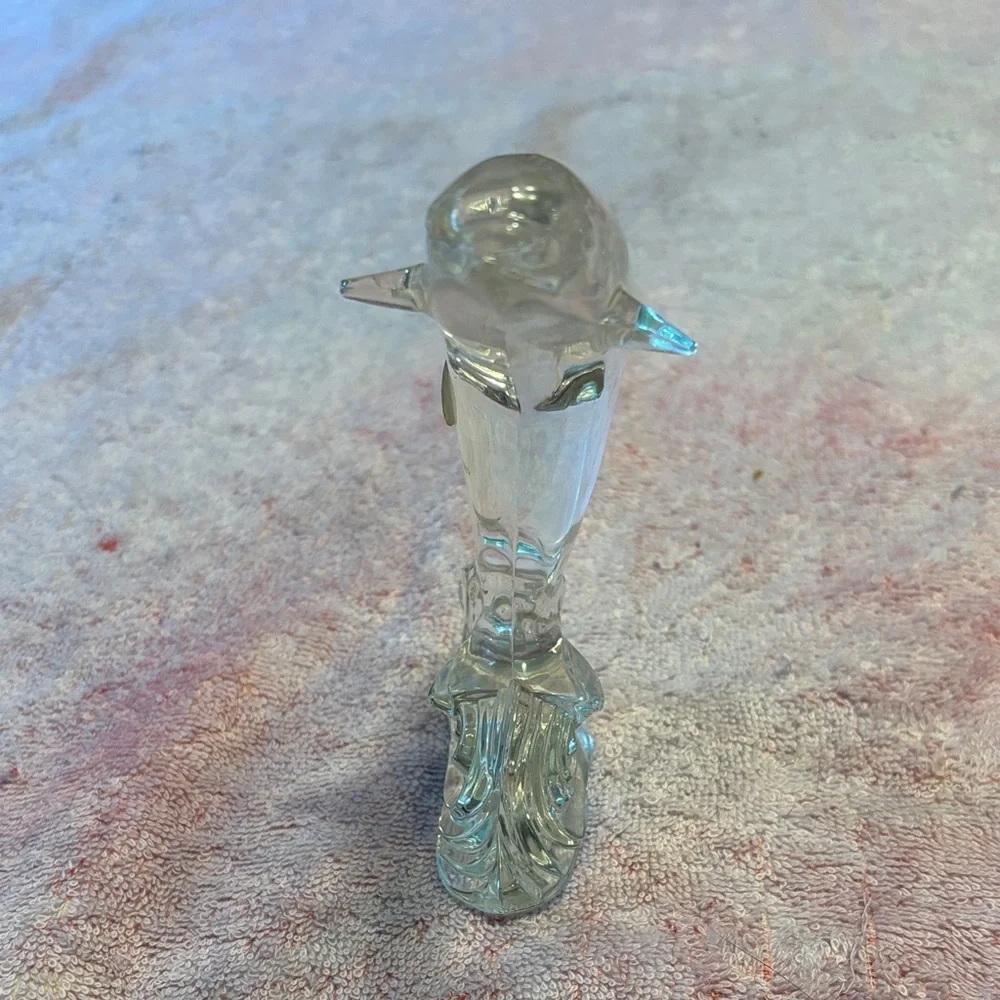 Vintage Waterford Crystal Clear and Blue Dolphin Figurine- 1999 - Picture 2 of 7